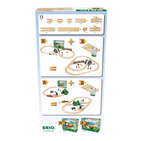 Set sine trenulete BRIO pentru incepatori Set sine trenulete BRIO pentru incepatori