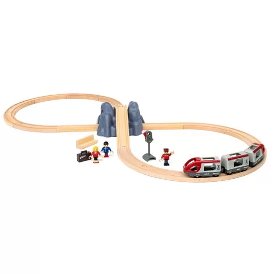 Set tren pentru incepatori cu sine BRIO 26 piese