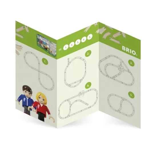 Set tren pentru incepatori cu sine BRIO 26 piese
