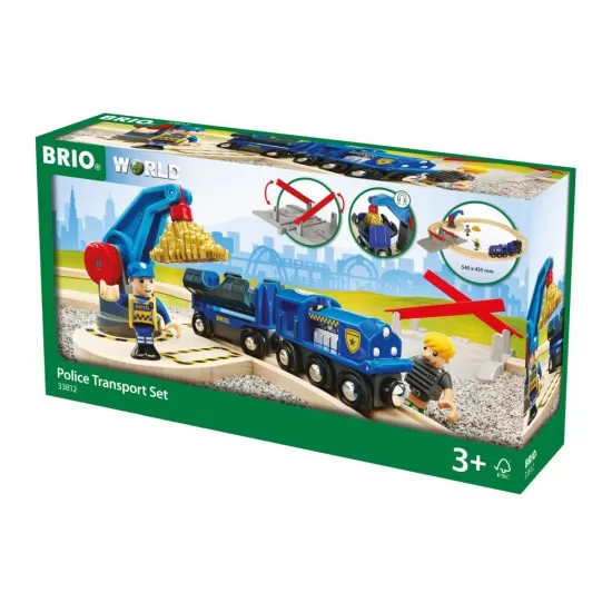 Set trenulet transport politie BRIO Set trenulet transport politie BRIO