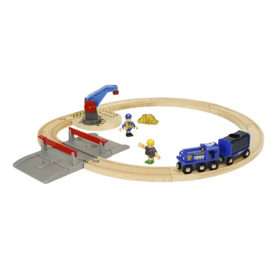 Set trenulet transport politie BRIO Set trenulet transport politie BRIO
