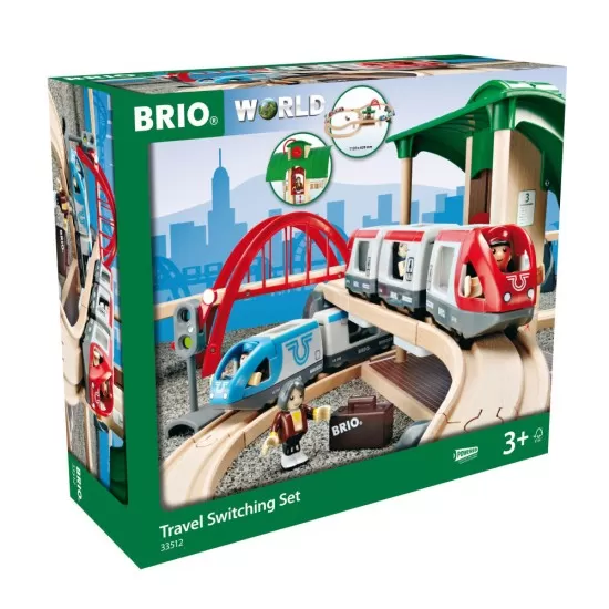 Set trenuri de calatori Brio 42 piese Set trenuri de calatori Brio 42 piese