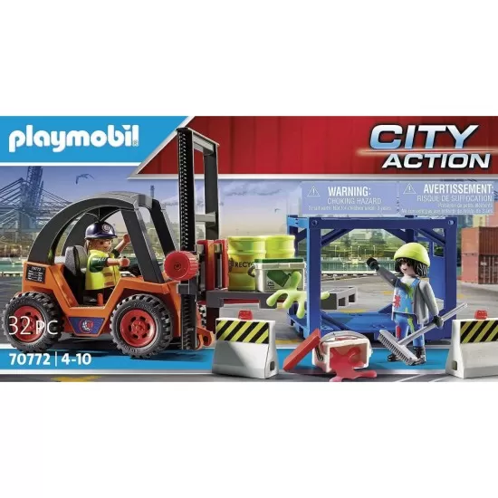Playmobil City Action - Stivuitor de marfa Playmobil City Action - Stivuitor de marfa