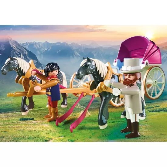 Playmobil Princess - Trasura cu print si printesa Playmobil Princess - Trasura cu print si printesa