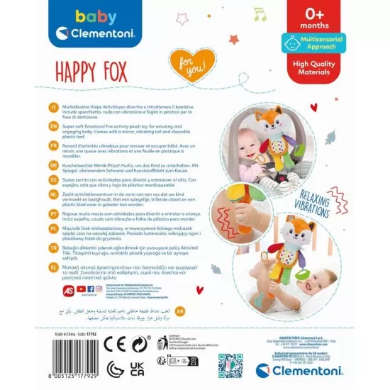 Jucarie plus vulpe Baby Clementoni - Sa invatam primele abilitati Jucarie plus vulpe Baby Clementoni - Sa invatam primele abilitati