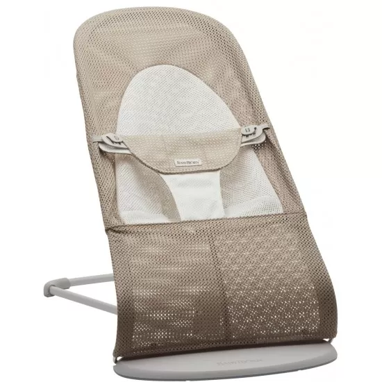 Balansoar Baby Bjorn Balance Soft Grey Beige/White Mesh 