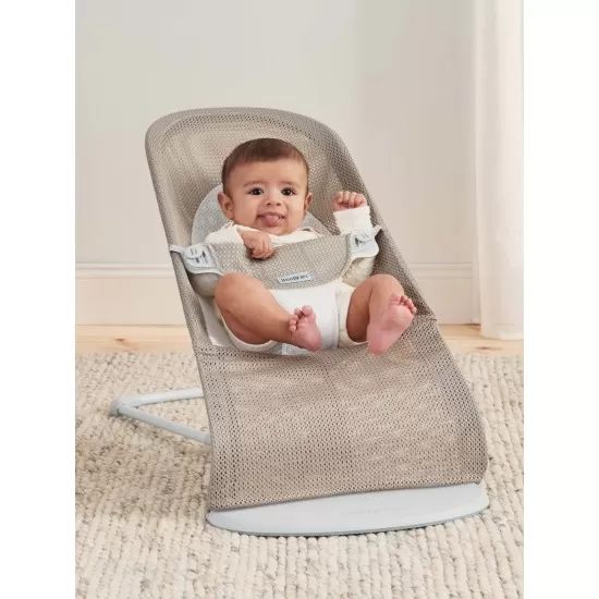Balansoar Baby Bjorn Balance Soft Grey Beige/White Mesh 