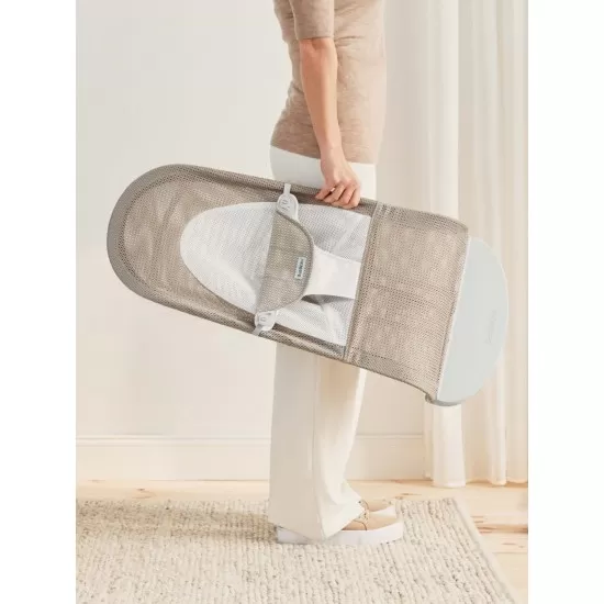 Balansoar Baby Bjorn Balance Soft Grey Beige/White Mesh 