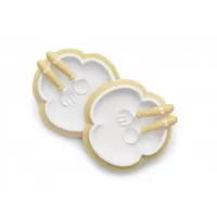 2 Seturi hranire bebe BabyBjorn - Farfurie, lingurita si furculita Powder Yellow