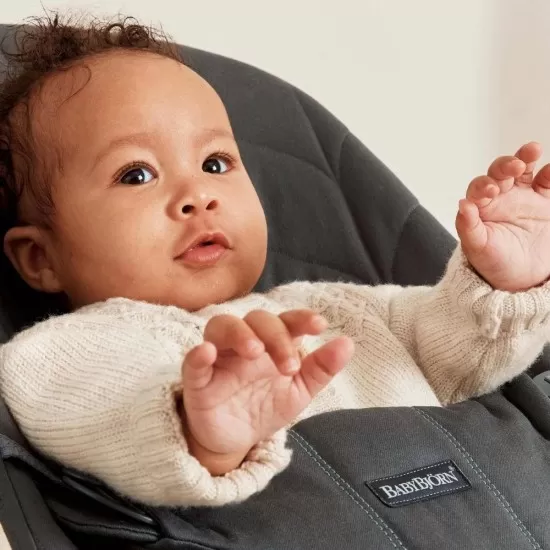 Balansoar Bliss Anthracite cu aspect delicat de petala BabyBjorn Balansoar Bliss Anthracite cu aspect delicat de petala BabyBjorn