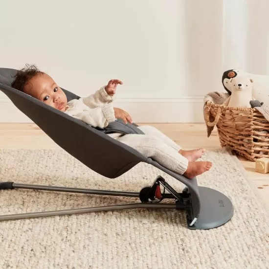 Balansoar Bliss Anthracite cu aspect delicat de petala BabyBjorn Balansoar Bliss Anthracite cu aspect delicat de petala BabyBjorn