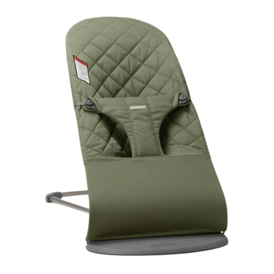 Balansoar bebelusi Bliss BabyBjorn Dark Green din tesatura matlasata cu aspect clasic Balansoar bebelusi Bliss BabyBjorn Dark Green din tesatura matlasata cu aspect clasic