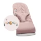 Balansoar bebelusi Bliss BabyBjorn Dusty Pink cu aspect delicat de petala, tesatura matlasata si bara de jucarii inclusa Balansoar bebelusi Bliss BabyBjorn Dusty Pink cu aspect delicat de petala, tesatura matlasata si bara de jucarii inclusa