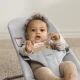 Balansoar bebelusi BabyBjorn Bliss Light Gray din tesatura melange cu aspect clasic