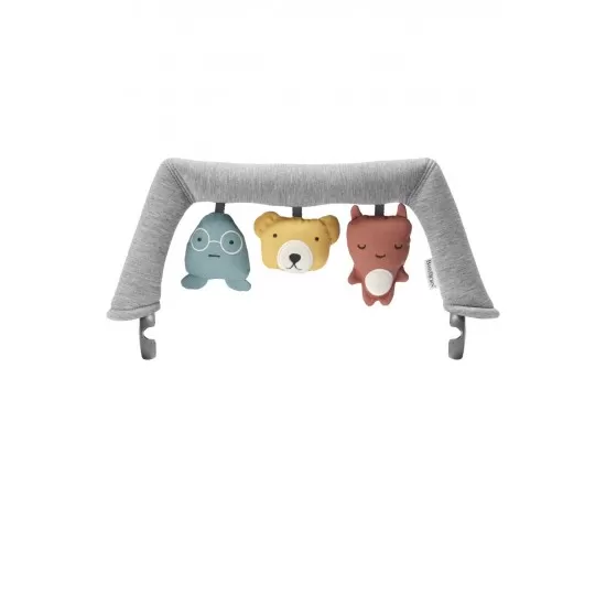 Balansoar Bliss Light Grey 3D Jersey BabyBjorn cu bara de jucarii Balansoar Bliss Light Grey 3D Jersey BabyBjorn cu bara de jucarii