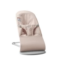 Balansoar bebelusi BabyBjorn Bliss Light Pink din tesatura melange cu aspect clasic
