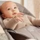 Balansoar copii BabyBjorn Bliss Sand Grey din tesatura matlasata cu aspect Clasic