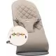 Balansoar Bliss Sand Grey BabyBjorn din tesatura matlasata cu aspect Clasic si bara de jucarii inclusa Balansoar Bliss Sand Grey BabyBjorn din tesatura matlasata cu aspect Clasic si bara de jucarii inclusa