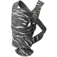 Marsupiu anatomic cu multiple pozitii de purtare Mini Anthracite/Landscape Bumbac Editie Limitata BabyBjorn
