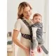 Marsupiu anatomic cu multiple pozitii de purtare Mini Anthracite/Landscape Bumbac Editie Limitata BabyBjorn