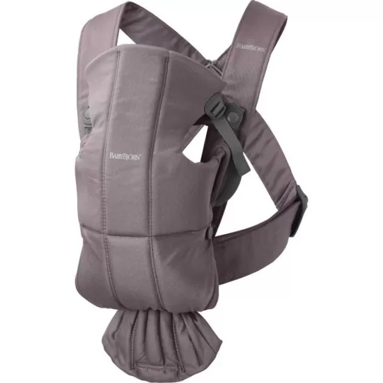 Marsupiu anatomic BabyBjorn cu multiple pozitii de purtare Mini Dark Purple Bumbac