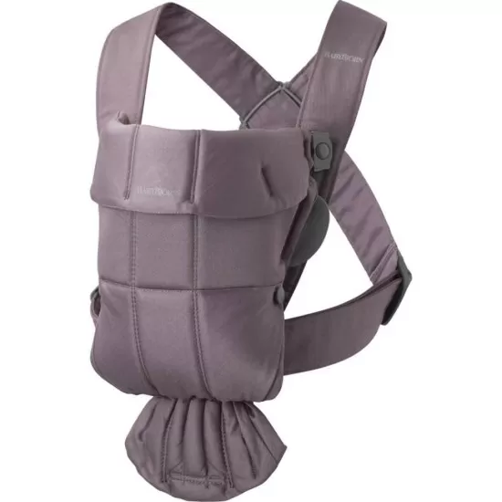 Marsupiu anatomic BabyBjorn cu multiple pozitii de purtare Mini Dark Purple Bumbac