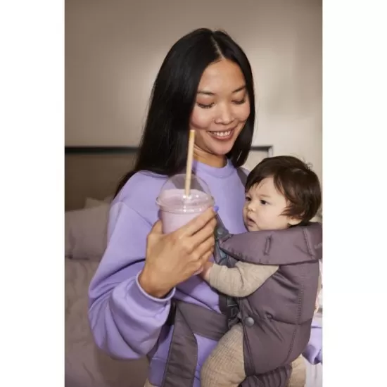 Marsupiu anatomic BabyBjorn cu multiple pozitii de purtare Mini Dark Purple Bumbac