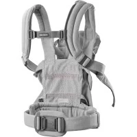 Marsupiu anatomic cu multiple pozitii de purtare BabyBjorn colectia Harmony, tesatura melange, Light Gray