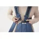 Marsupiu anatomic BabyBjorn Mini cu pozitii multiple de purtare Vintage Indigo Bumbac