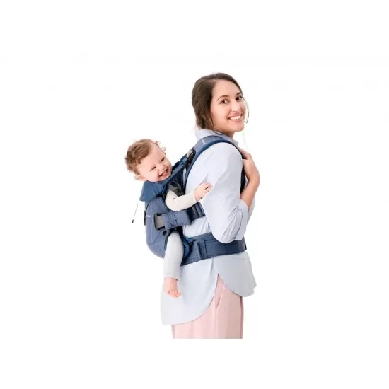 Marsupiu anatomic BabyBjorn One cu pozitii multiple de purtare Denim Midnight Blue Bumbac Marsupiu anatomic BabyBjorn One cu pozitii multiple de purtare Denim Midnight Blue Bumbac