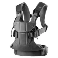 Marsupiu anatomic BabyBjorn One cu pozitii multiple de purtare Denim grey Bumbac