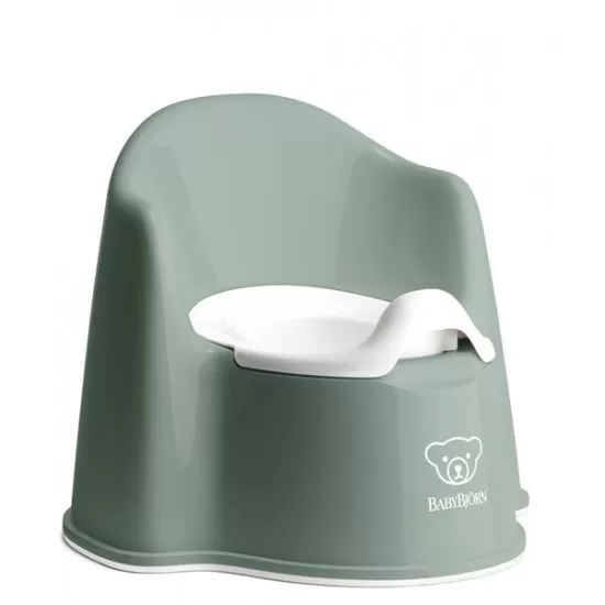 Olita cu protectie spate Potty Chair Deep BabyBjorn Green Olita cu protectie spate Potty Chair Deep BabyBjorn Green