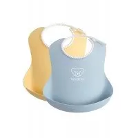 Set 2 bavete Powder Yellow / Powder Blue BabyBjorn
