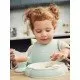 Set hranire pentru bebe BabyBjorn - Farfurie, lingurita, furculita, pahar si bavetica Powder Green Set hranire pentru bebe BabyBjorn - Farfurie, lingurita, furculita, pahar si bavetica Powder Green