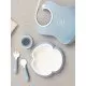 Set hranire pentru bebe BabyBjorn - Farfurie, lingurita, furculita, pahar si bavetica Powder Blue Set hranire pentru bebe BabyBjorn - Farfurie, lingurita, furculita, pahar si bavetica Powder Blue