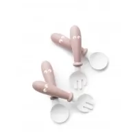 Set lingurite si furculite pentru bebelusi (4 bucati) BabyBjorn - Powder Pink