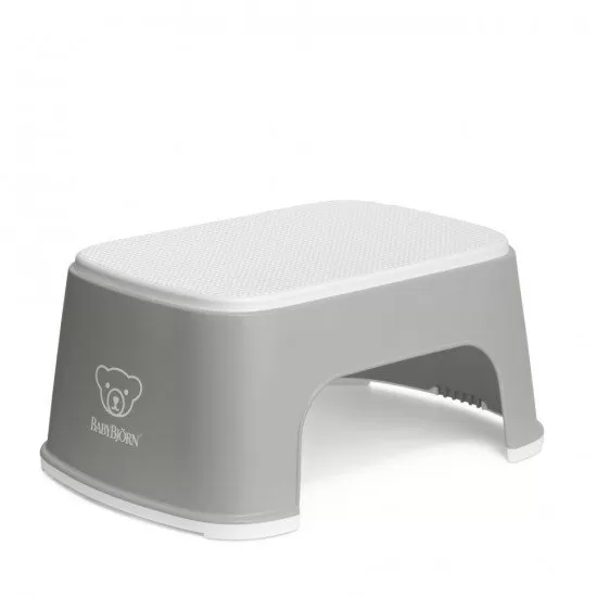 Treapta inaltator pentru baie Step Stool Grey/White BabyBjorn Treapta inaltator pentru baie Step Stool Grey/White BabyBjorn