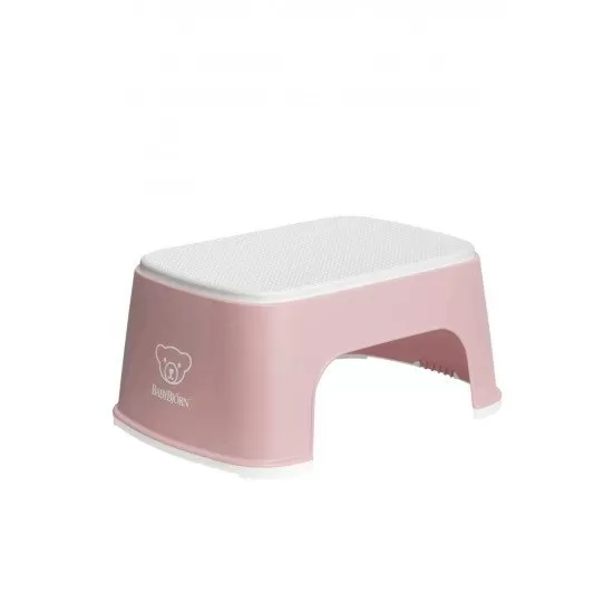 Treapta inaltator pentru baie Step Stool Powder Pink/White BabyBjorn Treapta inaltator pentru baie Step Stool Powder Pink/White BabyBjorn