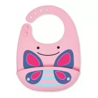 Bavetica de silicon Skip Hop Fold & Go Zoo - Fluture