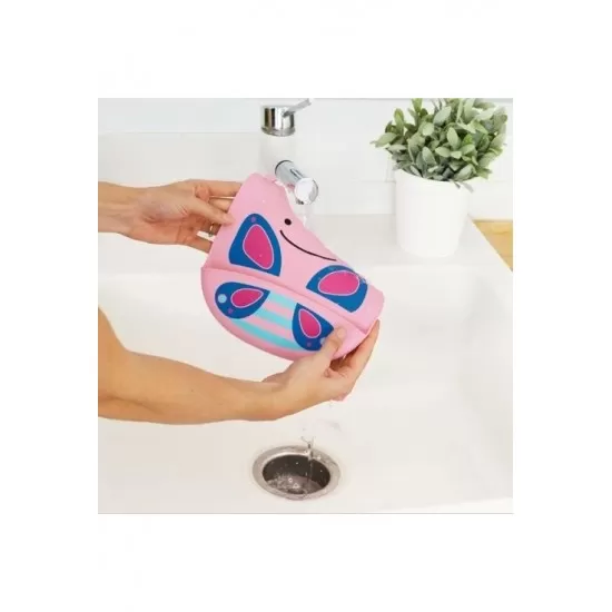Bavetica de silicon Skip Hop Fold & Go Zoo - Fluture Bavetica de silicon Skip Hop Fold & Go Zoo - Fluture