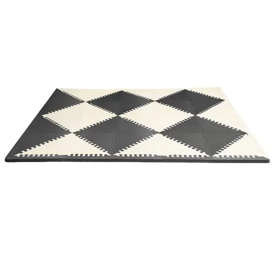 Covoras de joaca puzzle Geometric Playspot Negru / Bej Skip Hop Covoras de joaca puzzle Geometric Playspot Negru / Bej Skip Hop