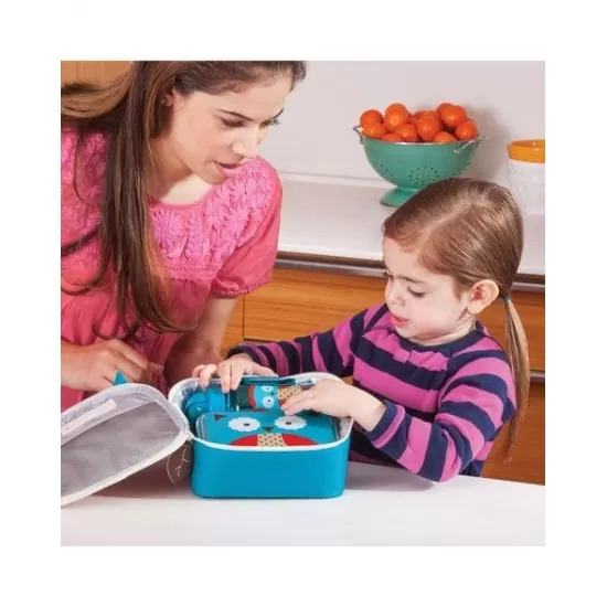 Kit pentru pranz Skip Hop Zoo - Bufnita Kit pentru pranz Skip Hop Zoo - Bufnita