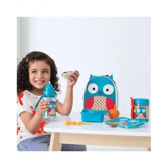 Kit pentru pranz Skip Hop Zoo - Bufnita Kit pentru pranz Skip Hop Zoo - Bufnita
