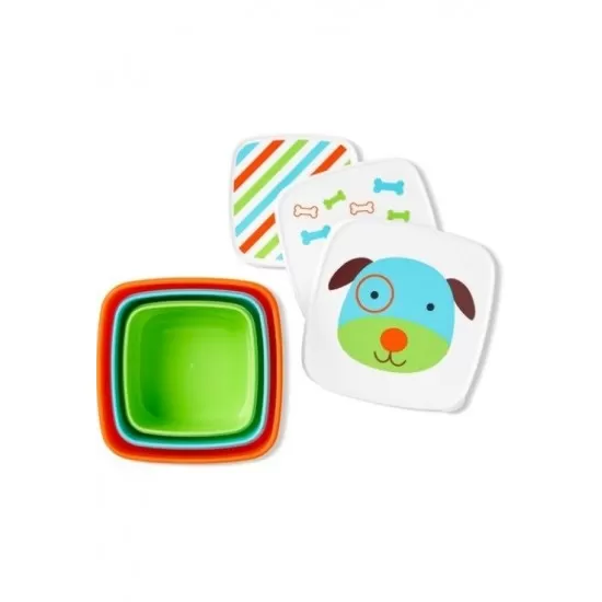 Set 3 cutii pentru pranz Zoo Skip Hop - Catel Set 3 cutii pentru pranz Zoo Skip Hop - Catel