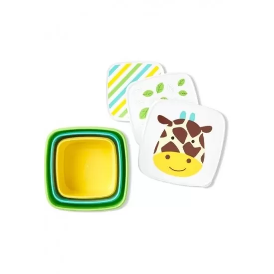 Set 3 cutii pentru pranz Zoo Skip Hop - Girafa Set 3 cutii pentru pranz Zoo Skip Hop - Girafa