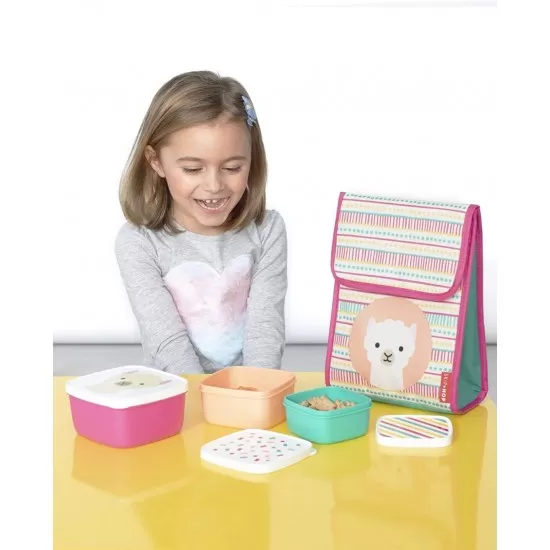 Set 3 cutii pentru pranz Zoo Skip Hop - Lama Set 3 cutii pentru pranz Zoo Skip Hop - Lama