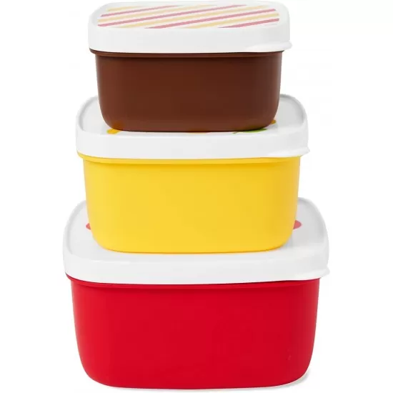 Set 3 cutii pentru pranz Zoo Skip Hop - Maimutica Set 3 cutii pentru pranz Zoo Skip Hop - Maimutica