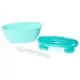 Set de calatorie pentru hranire Skip Hop - Soft turcoaz Set de calatorie pentru hranire Skip Hop - Soft turcoaz