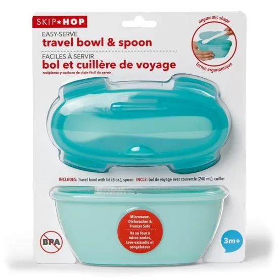 Set de calatorie pentru hranire Skip Hop - Soft turcoaz Set de calatorie pentru hranire Skip Hop - Soft turcoaz