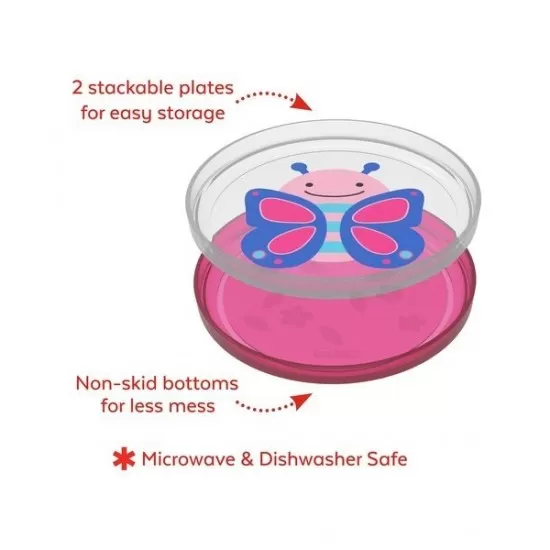 Set farfurii anti-alunecare Skip Hop - Fluture Set farfurii anti-alunecare Skip Hop - Fluture